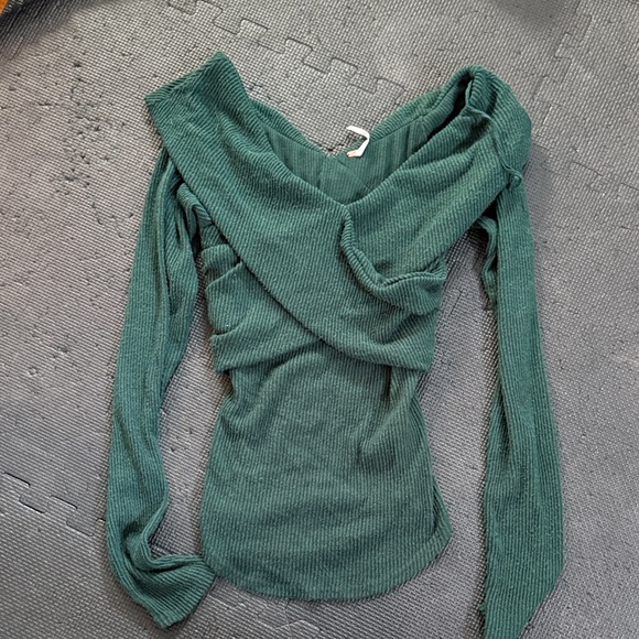 Free People Sweaters - Free people green sweater top